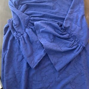 Apt. 9 Royal Blue Textured Women's Blouse